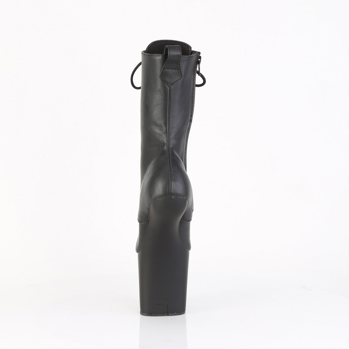 CRAZE-1040 *8" Heelless, 3" PF Lace-Up Front Ankle Boot, Inside Zip