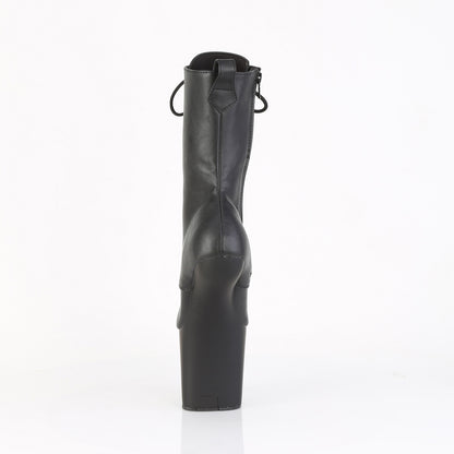 CRAZE-1040 *8" Heelless, 3" PF Lace-Up Front Ankle Boot, Inside Zip