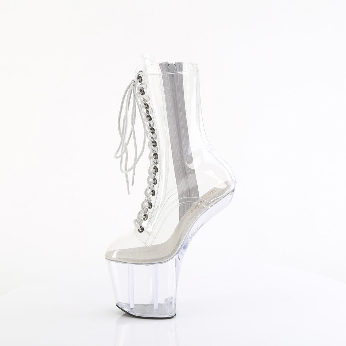 CRAZE-1040C *8" Heelless, 3" PF Lace-Up Front Ankle Boot
