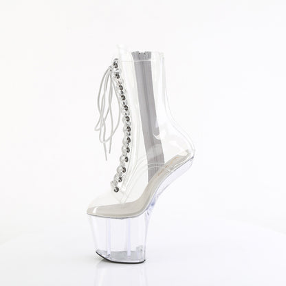 CRAZE-1040C *8" Heelless, 3" PF Lace-Up Front Ankle Boot