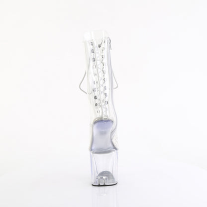 CRAZE-1040C *8" Heelless, 3" PF Lace-Up Front Ankle Boot