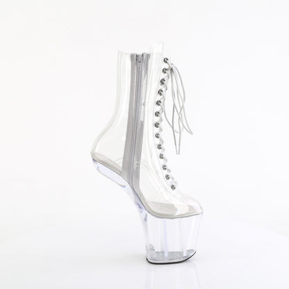 CRAZE-1040C *8" Heelless, 3" PF Lace-Up Front Ankle Boot