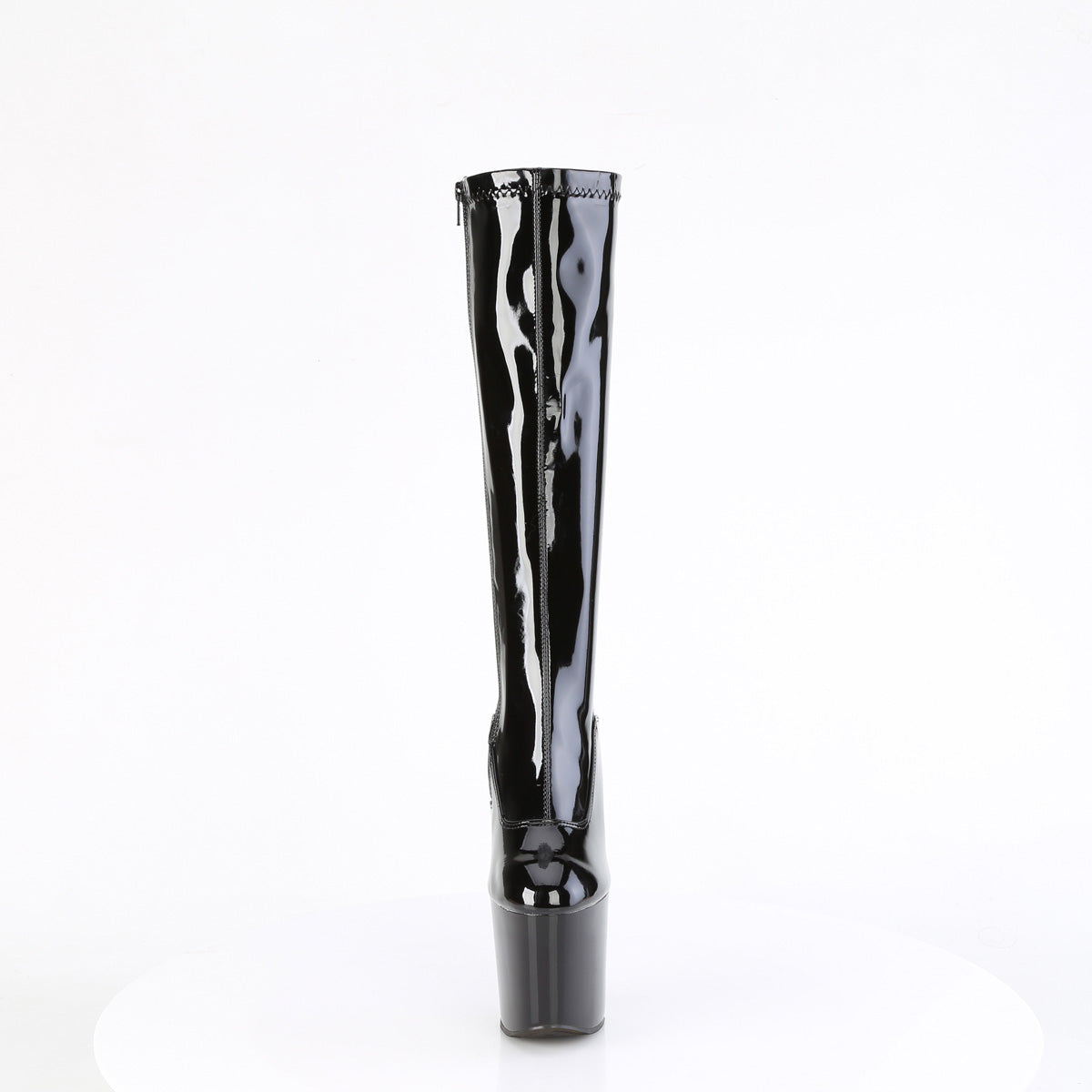 CRAZE-2000 8" Heelless, 3" PF Stretch Knee Boot, Side Zip