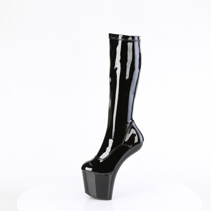 CRAZE-2000 8" Heelless, 3" PF Stretch Knee Boot, Side Zip