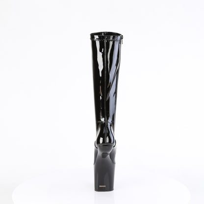 CRAZE-2000 8" Heelless, 3" PF Stretch Knee Boot, Side Zip