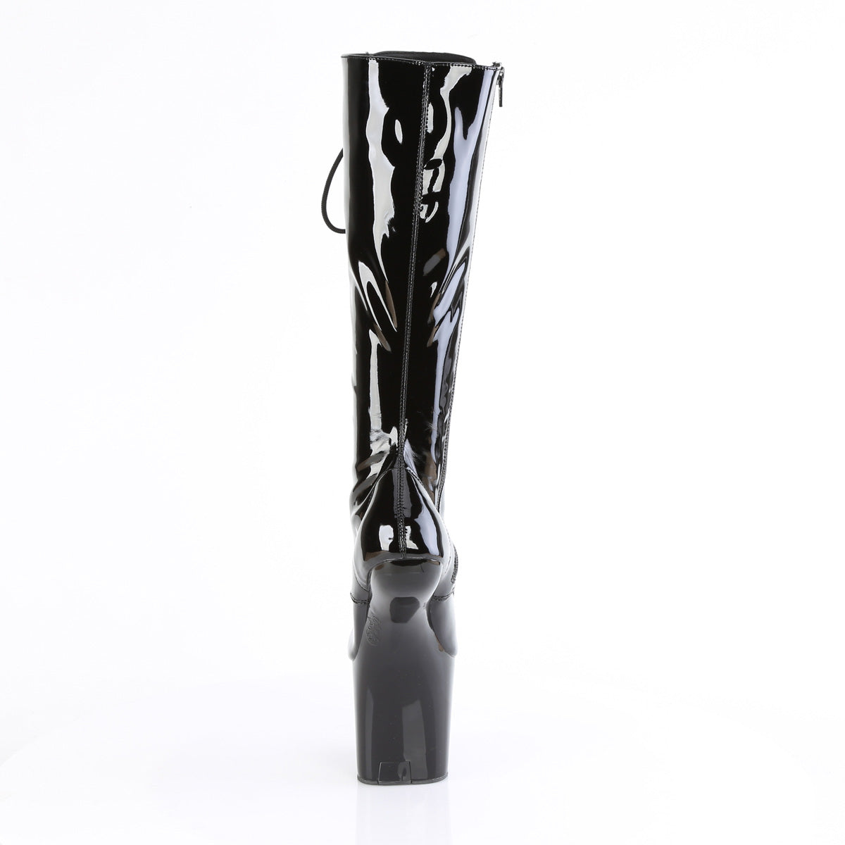 CRAZE-2023 8" Heelless, 3" PF Lace-Up Stretch Knee Boot, Side Zip