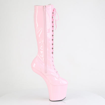 CRAZE-2023 *8" Heelless, 3" PF Lace-Up Stretch Knee Boot, Side Zip