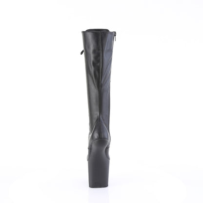 CRAZE-2023 *8" Heelless, 3" PF Lace-Up Stretch Knee Boot, Side Zip