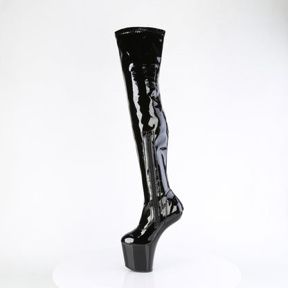 CRAZE-3000 8" Heelless, 3" PF Stretch Thigh Boot, Inside Zip
