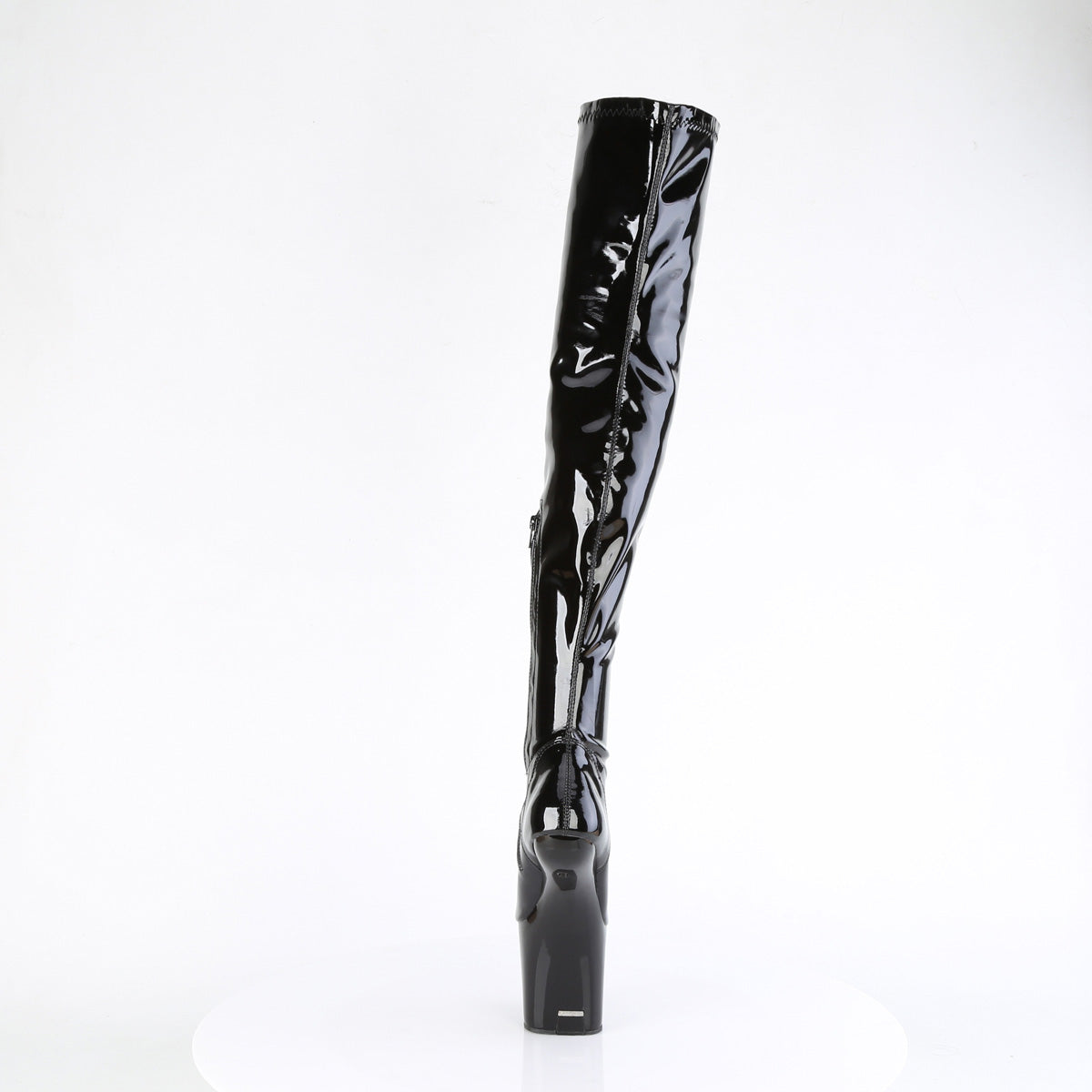 CRAZE-3000 8" Heelless, 3" PF Stretch Thigh Boot, Inside Zip