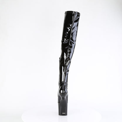 CRAZE-3000 8" Heelless, 3" PF Stretch Thigh Boot, Inside Zip
