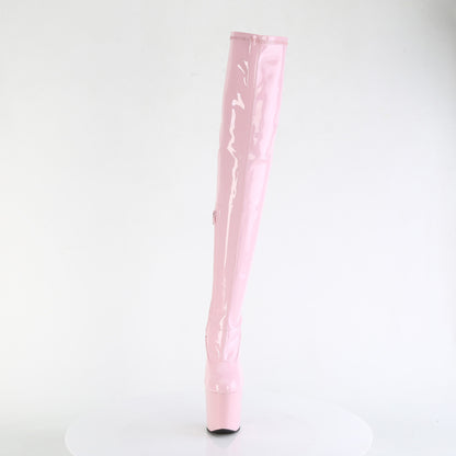 CRAZE-3000 8" Heelless, 3" PF Stretch Thigh Boot, Inside Zip