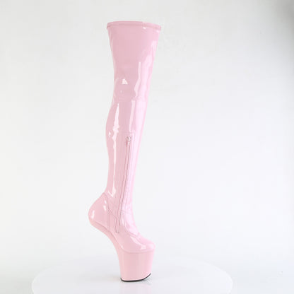 CRAZE-3000 8" Heelless, 3" PF Stretch Thigh Boot, Inside Zip