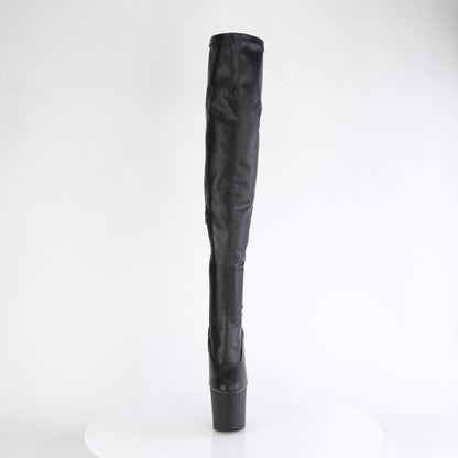 CRAZE-3000 8" Heelless, 3" PF Stretch Thigh Boot, Inside Zip