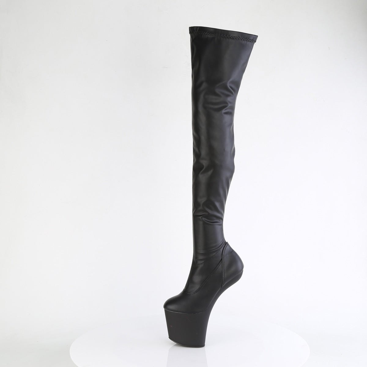 CRAZE-3000 8" Heelless, 3" PF Stretch Thigh Boot, Inside Zip