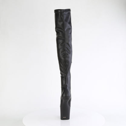 CRAZE-3000 8" Heelless, 3" PF Stretch Thigh Boot, Inside Zip