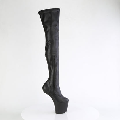 CRAZE-3000 8" Heelless, 3" PF Stretch Thigh Boot, Inside Zip