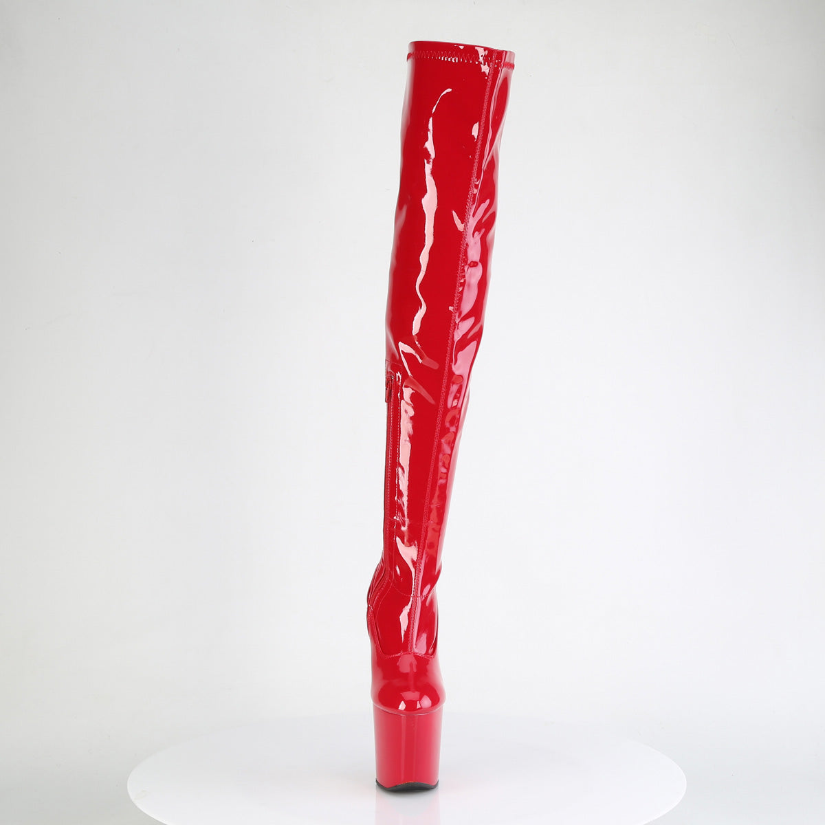 CRAZE-3000 8" Heelless, 3" PF Stretch Thigh Boot, Inside Zip