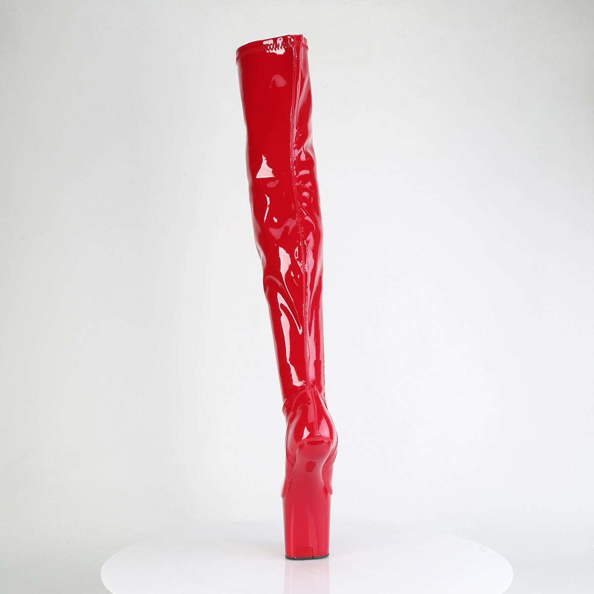 CRAZE-3000 8" Heelless, 3" PF Stretch Thigh Boot, Inside Zip