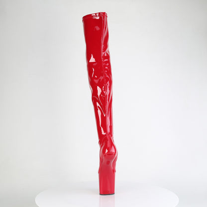 CRAZE-3000 8" Heelless, 3" PF Stretch Thigh Boot, Inside Zip
