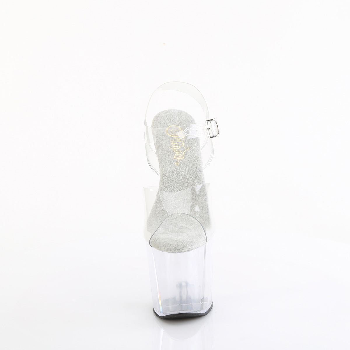 CRAZE-808 8" Heelless, 3" PF Ankle Strap Sandal