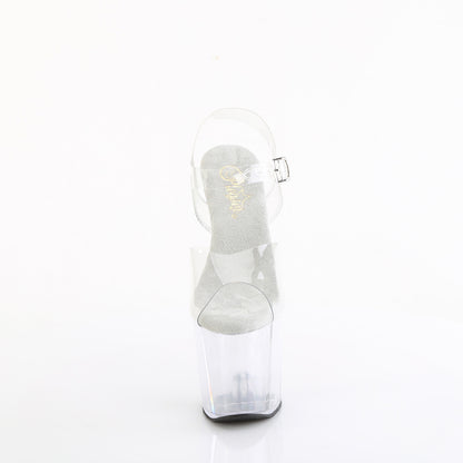 CRAZE-808 8" Heelless, 3" PF Ankle Strap Sandal