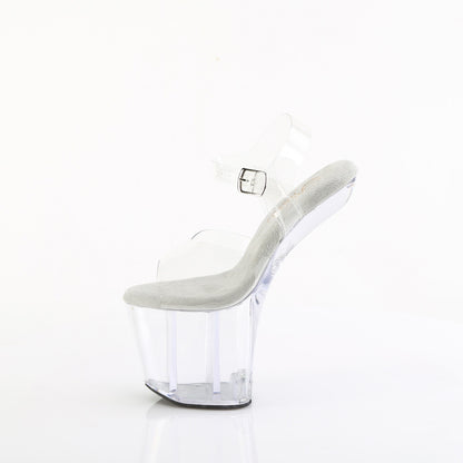 CRAZE-808 8" Heelless, 3" PF Ankle Strap Sandal