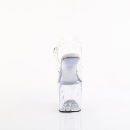 CRAZE-808 8" Heelless, 3" PF Ankle Strap Sandal