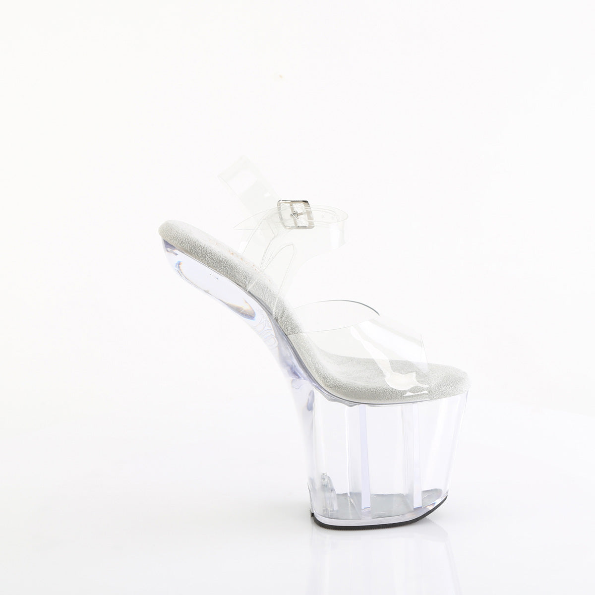 CRAZE-808 8" Heelless, 3" PF Ankle Strap Sandal