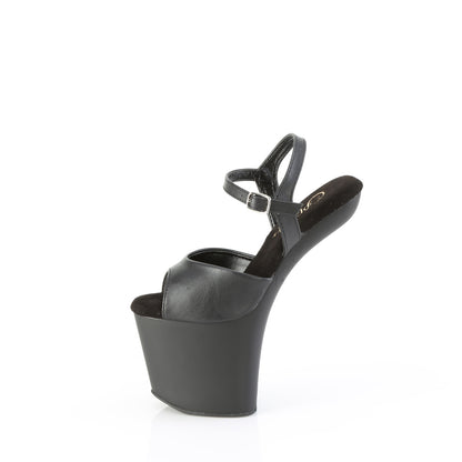 CRAZE-809 8" Heelless, 3" PF Ankle Strap Sandal
