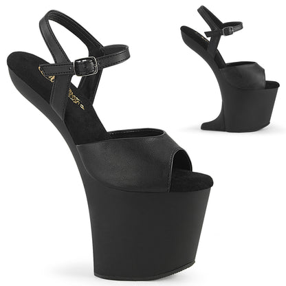 CRAZE-809 8" Heelless, 3" PF Ankle Strap Sandal