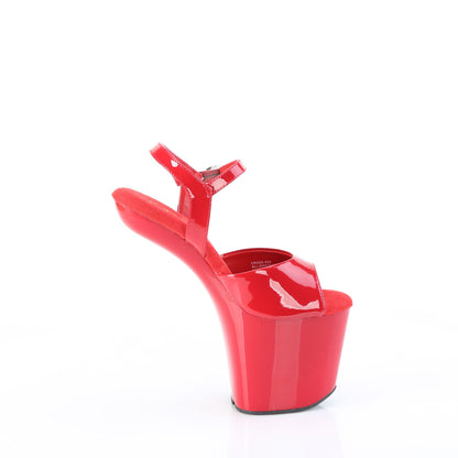 CRAZE-809 8" Heelless, 3" PF Ankle Strap Sandal