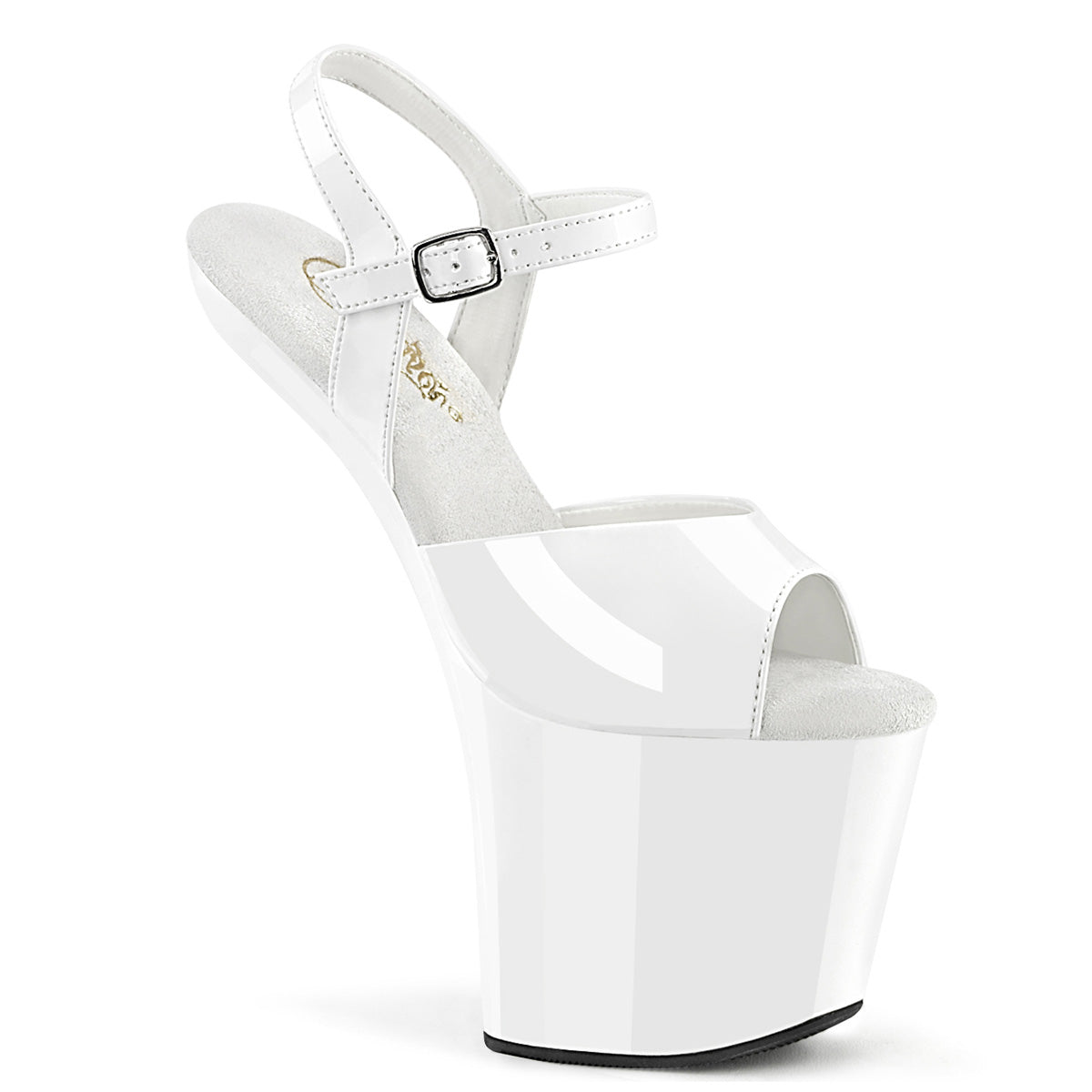 CRAZE-809 8" Heelless, 3" PF Ankle Strap Sandal