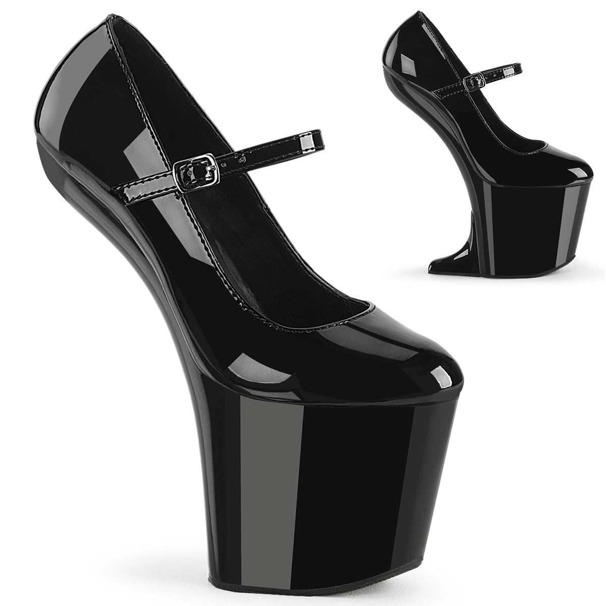 CRAZE-880 8" Heelless, 3" PF Mary Jane Pump