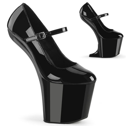 CRAZE-880 8" Heelless, 3" PF Mary Jane Pump