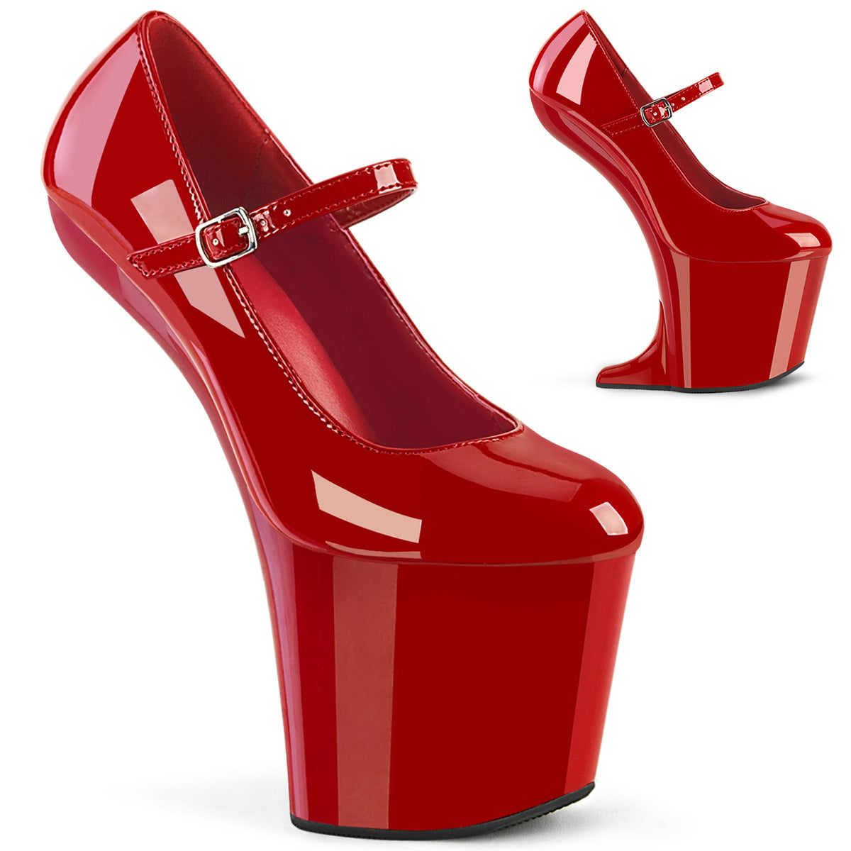 CRAZE-880 *8" Heelless, 3" PF Mary Jane Pump