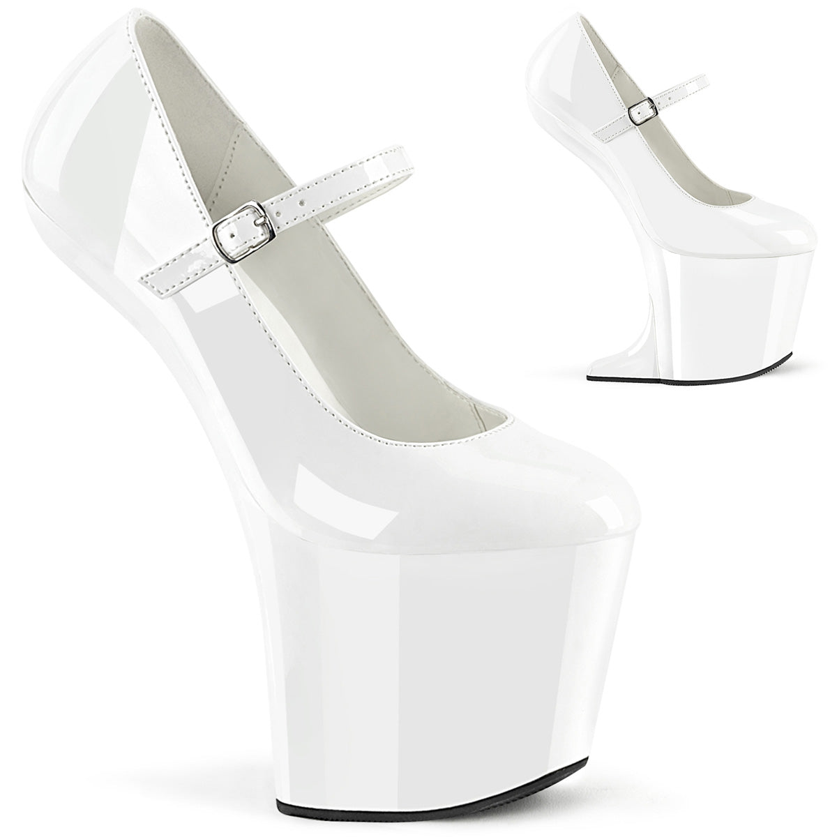 CRAZE-880 *8" Heelless, 3" PF Mary Jane Pump
