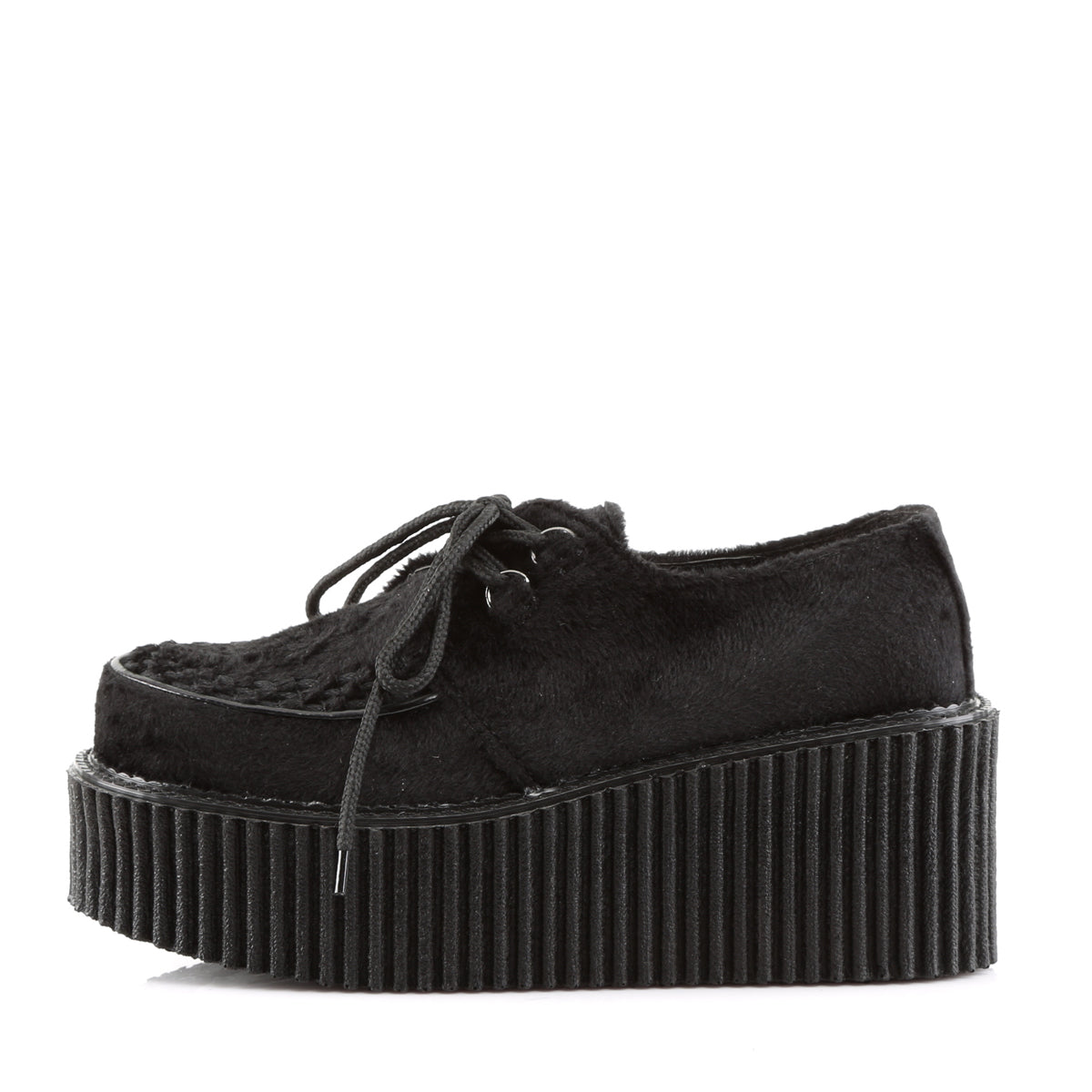 CREEPER-202 3" PF Goth Punk Rockabilly Fur Creeper Shoe