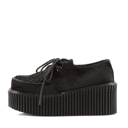 CREEPER-202 3" PF Goth Punk Rockabilly Fur Creeper Shoe