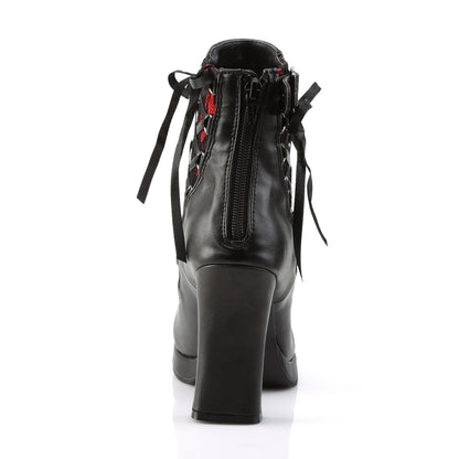 CRYPTO-51 4" Heel, 3/4" PF Corseted Triple Buckled Straps Ankle Boot