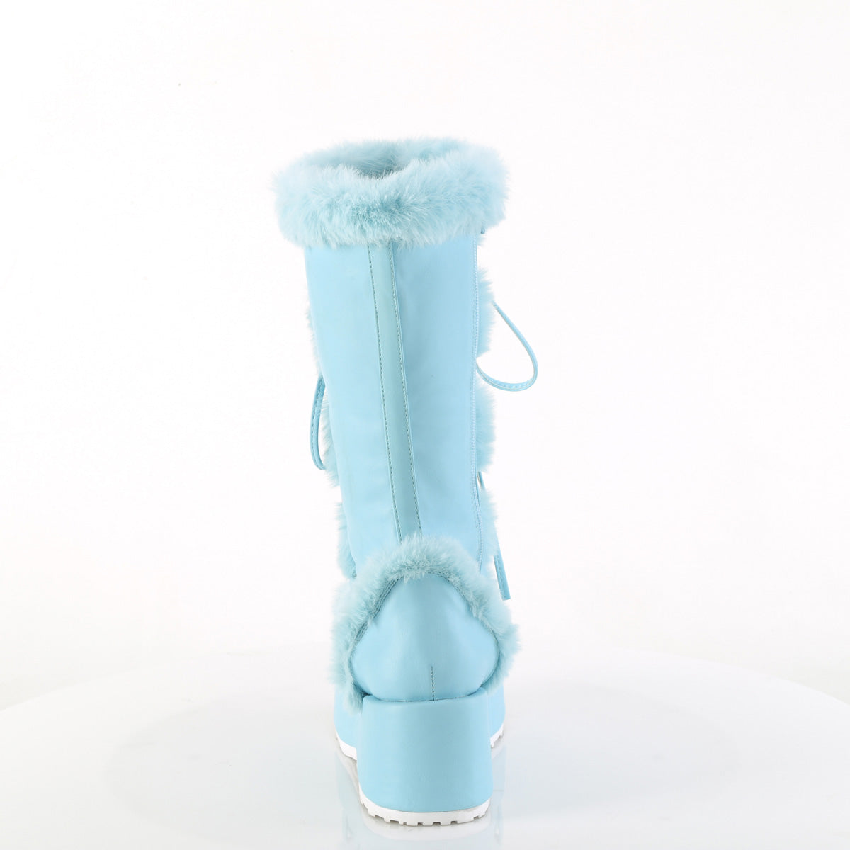 CUBBY-311 *2 3/4" Platform Lace-Up Mid-Calf Boot, Side Zip