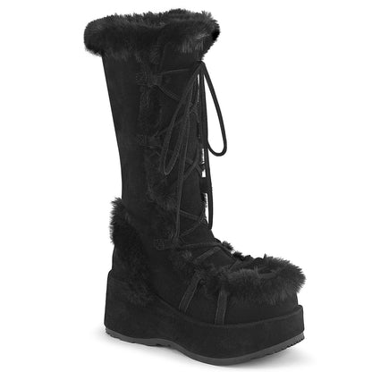 CUBBY-311 2 3/4" Platform Lace-Up Mid-Calf Boot, Side Zip