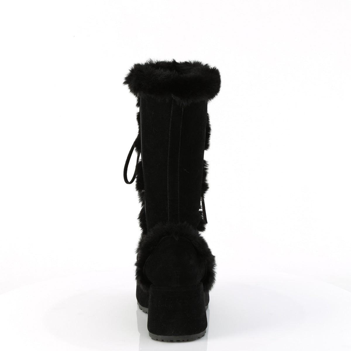 CUBBY-311 2 3/4" Platform Lace-Up Mid-Calf Boot, Side Zip