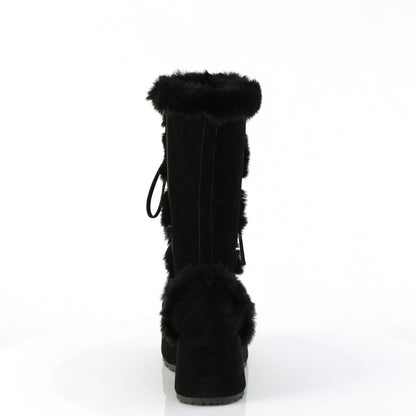 CUBBY-311 2 3/4" Platform Lace-Up Mid-Calf Boot, Side Zip