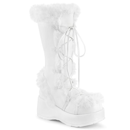 CUBBY-311 2 3/4" Platform Lace-Up Mid-Calf Boot, Side Zip