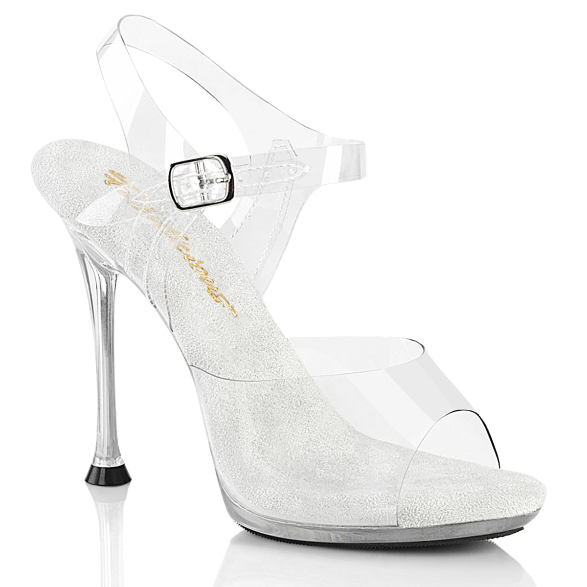 CUPID-408 4 1/2" Heel, 2/5" PF Ankle Strap Sandal