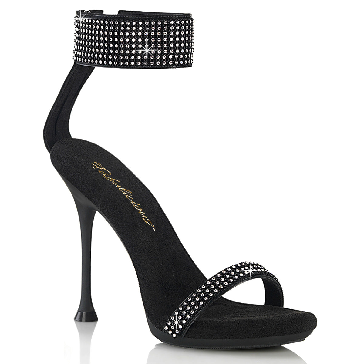 CUPID-440 4 1/2" Heel, 2/5" PF Ankle Strap Sandal w/RS