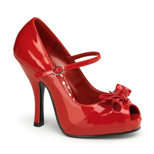 CUTIEPIE-08 *4 1/2" Heel, 3/4" Hidden P/F Open Toe Mary Jane W/ Bow