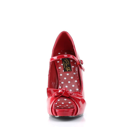 CUTIEPIE-08 *4 1/2" Heel, 3/4" Hidden P/F Open Toe Mary Jane W/ Bow