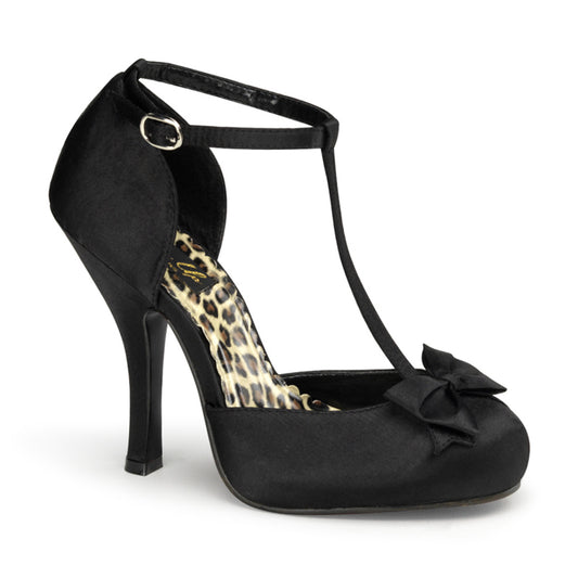 CUTIEPIE-12 *4 1/2" Heel, 3/4" Hidden PF T-Strap D'orsay Pump W/ Bow